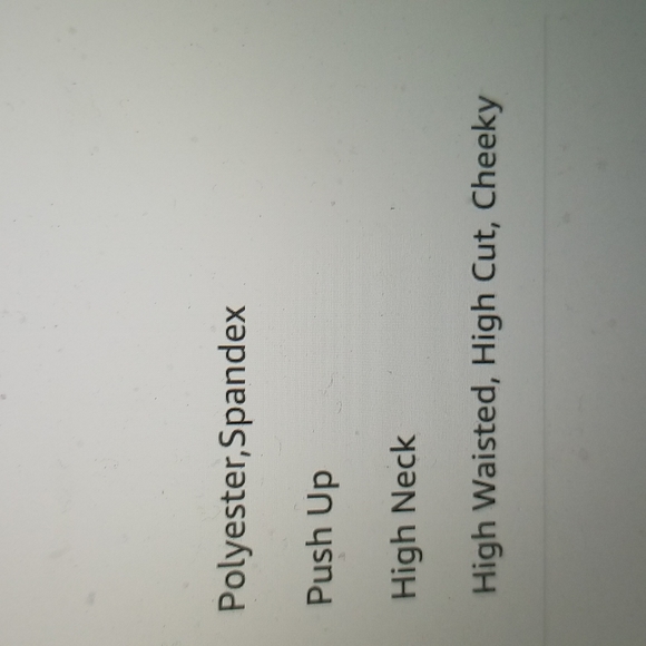 NWT PUSH UP CUT OUT HIGH WAISTED SWIMSUIT 2 PIECE BIKINI CHEEKY - Picture 7 of 9